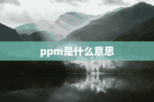 ppm是什么意思(ppb是什么意思)